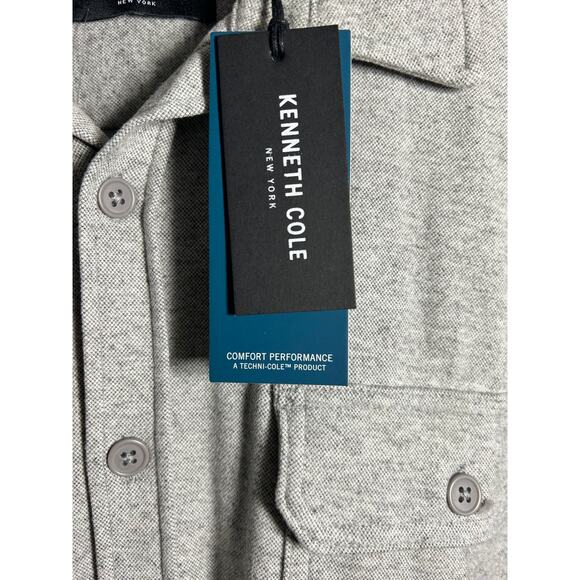 Kenneth Cole Button Up Super Soft Knit Shirt Size L NWT - Picture 4 of 11